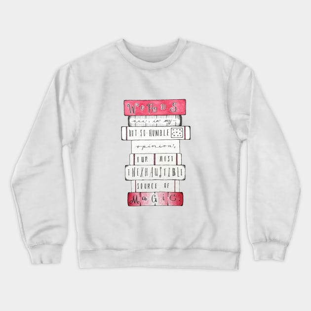 Words & Magic Crewneck Sweatshirt by BiblioartsbyEmma